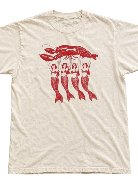 Gildan Tops - Mermaid Short-Sleeve Tee | Unisex T shirt | Off White